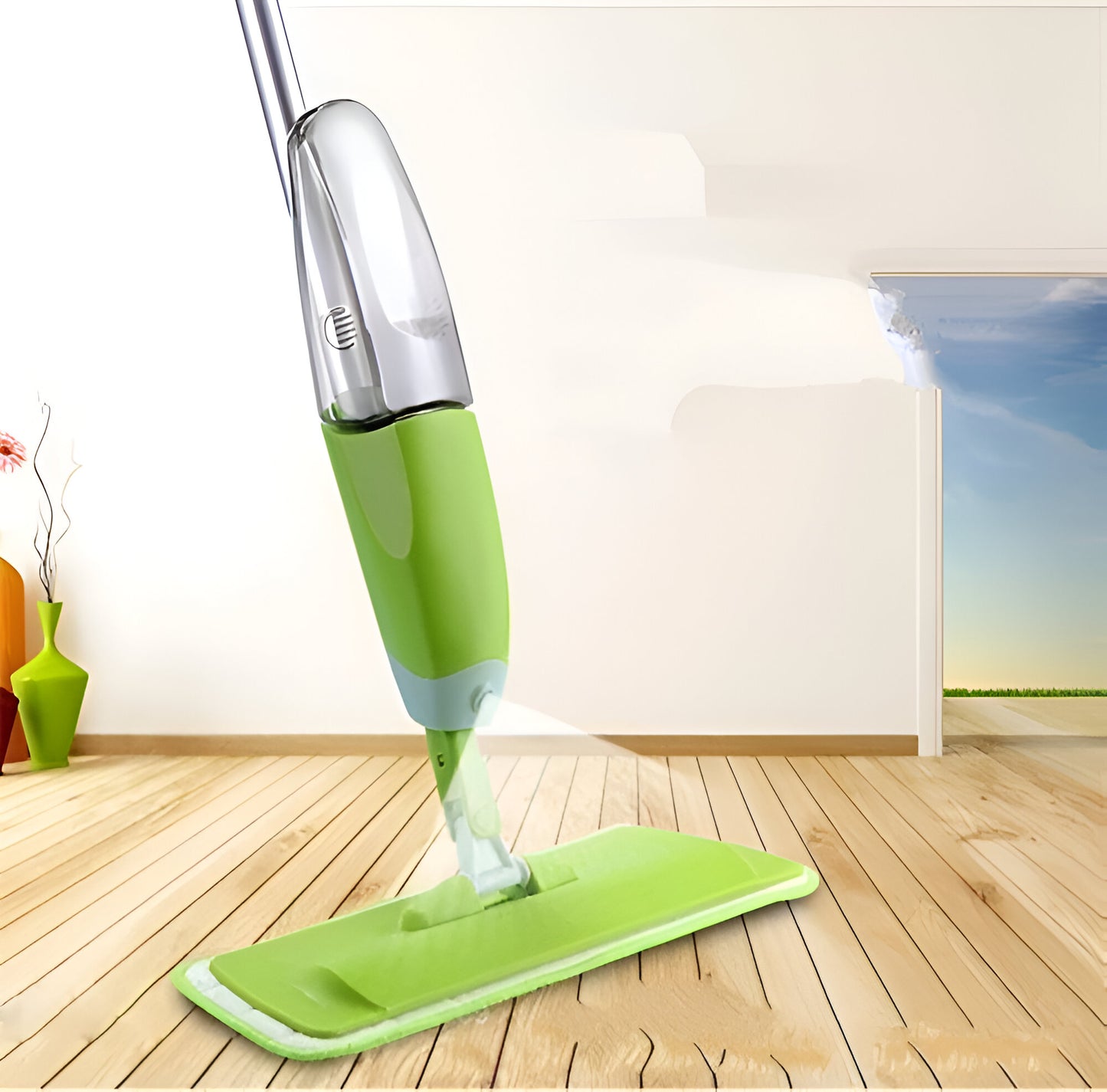 Spray Mop with Removable Washable Cleaning Pad (Multicolour)